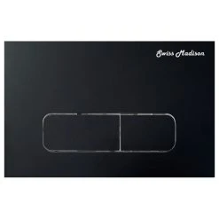 Cheap ⌛ Swiss Madison Wall Mount Dual Flush Actuator Plate With Rectangle Push Buttons In Matte Black ✨