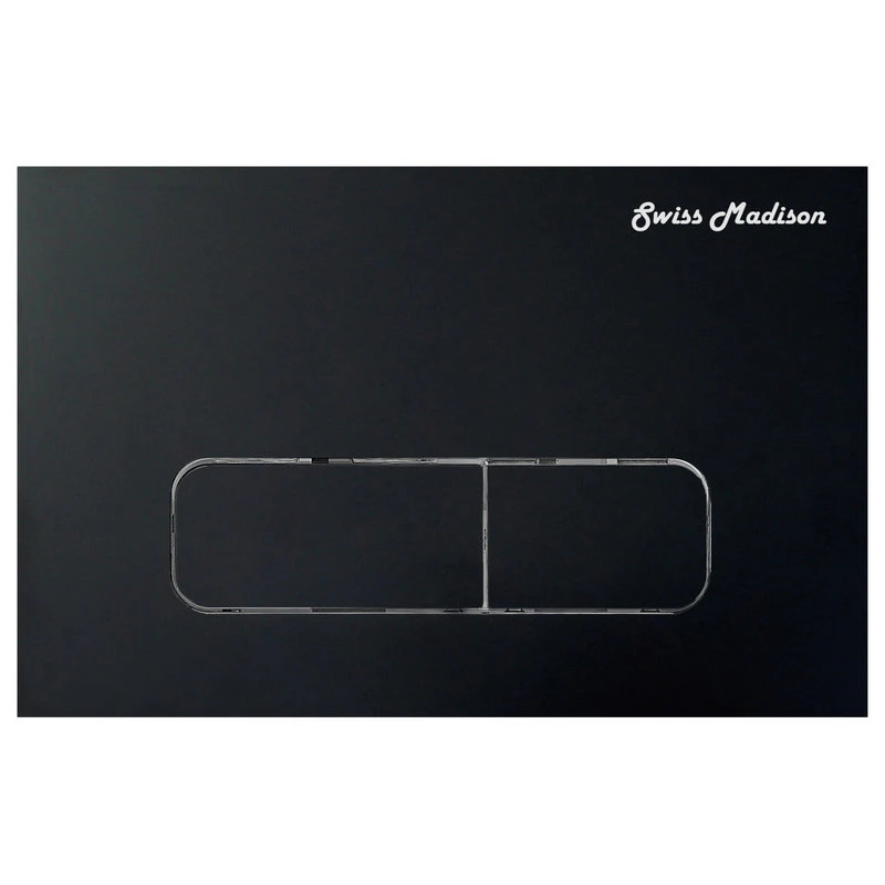 Cheap ⌛ Swiss Madison Wall Mount Dual Flush Actuator Plate With Rectangle Push Buttons In Matte Black ✨ 3 Cheap ⌛ Swiss Madison Wall Mount Dual Flush Actuator Plate With Rectangle Push Buttons In Matte Black ✨