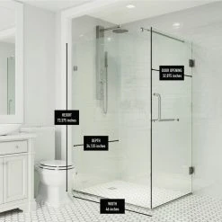 Flash Sale ???? VIGO Pacifica 34"x46" Frameless Shower, Without Base, Brushed Nickel ⭐ 18 Flash Sale ???? VIGO Pacifica 34"x46" Frameless Shower, Without Base, Brushed Nickel ⭐ -Grohe Shop 09b1b5fa01811bab 5871 w800 h800 b0 p0