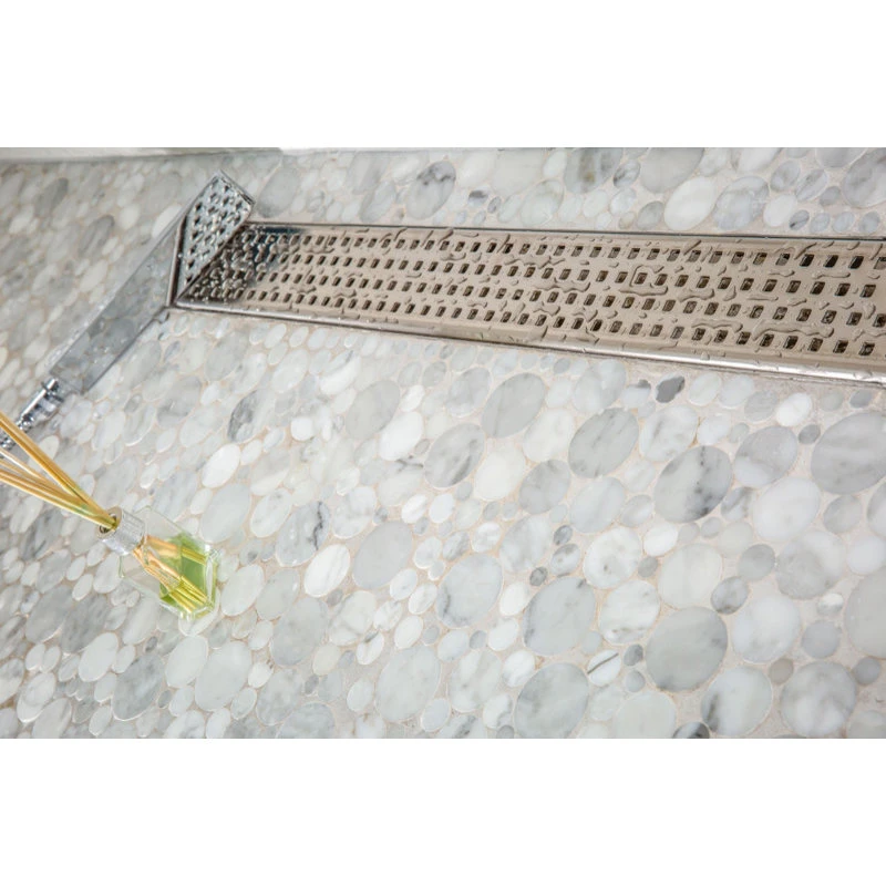 Outlet ???? Linear Shower Drain, Brushed Nickel Square Design By Serene Drains, 35" ???? 8 Outlet ???? Linear Shower Drain, Brushed Nickel Square Design By Serene Drains, 35" ???? - Image 6