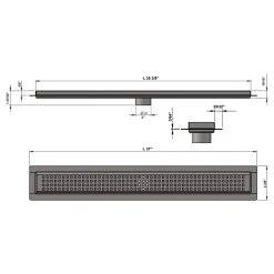 Outlet ???? Linear Shower Drain, Brushed Nickel Square Design By Serene Drains, 35" ???? 13 Outlet ???? Linear Shower Drain, Brushed Nickel Square Design By Serene Drains, 35" ???? -Grohe Shop 39d1f5d70ec8fe33 1955 w800 h800 b1 p0