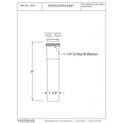 Brand new ???? Westbrass 1.25" Od X 8" Slip Joint Extension Tube In Oil Rubbed Bronze ???? -Grohe Shop 41e18f3d0602c9b1 3290 w800 h800 b1 p0