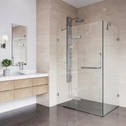 Deals ❤️ VIGO Monteray 30"x38'' Frameless Shower Enclosure Without Base, Chrome ???? -Grohe Shop 4411a6a00e9d878d 0815 w800 h800 b0 p0