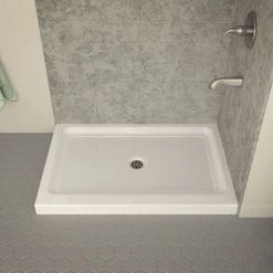 Coupon ⌛ ANZZI Port 36 X 48 In. Double Threshold Shower Base In White - SB-AZ022L ???? -Grohe Shop 613175170cb5e04e 2907 w800 h800 b0 p0