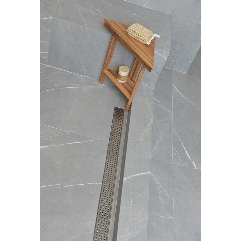 Outlet ???? Linear Shower Drain, Brushed Nickel Square Design By Serene Drains, 35" ???? 10 Outlet ???? Linear Shower Drain, Brushed Nickel Square Design By Serene Drains, 35" ???? - Image 8