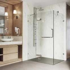 Deals ❤️ VIGO Monteray 30"x38'' Frameless Shower Enclosure Without Base, Chrome ???? -Grohe Shop 7ed1a6480e9d8790 0815 w800 h800 b0 p0