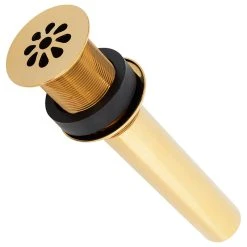 Best reviews of ???? Premier Copper Products 1.5" Non-Overflow Grid Bathroom Sink Drain In Polished Brass ✔️