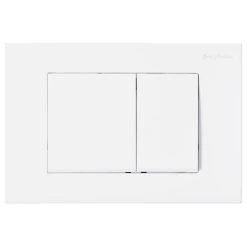 Cheapest ???? Swiss Madison Wall Mount Dual Flush Actuator Plate With Square Push Buttons, Matte White ????