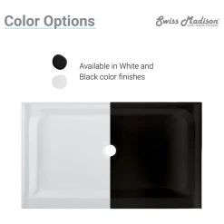 Best Pirce ???? Swiss Madison Voltaire 48"x36" Acrylic Black, Single-Threshold, Center Drain, Shower Base ???? -Grohe Shop 8fb1447f0eb5c45f 5129 w800 h800 b1 p0