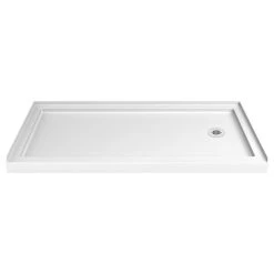 Cheap ✨ DreamLine SlimLine 30x60x2 3/4 Right Drain Single Threshold Shower Base, White ????