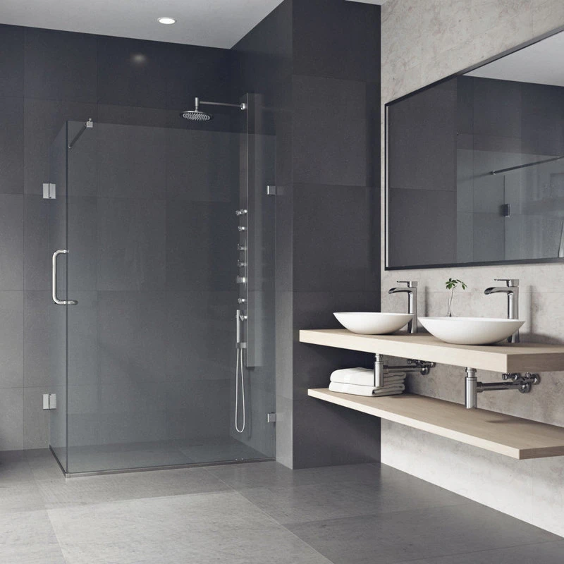 Flash Sale ???? VIGO Pacifica 34"x46" Frameless Shower, Without Base, Brushed Nickel ⭐ 4 Flash Sale ???? VIGO Pacifica 34"x46" Frameless Shower, Without Base, Brushed Nickel ⭐ - Image 2