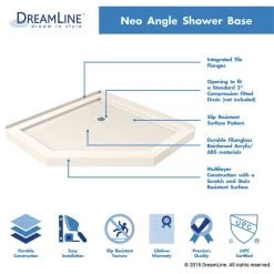 Best Sale ⭐ DreamLine SlimLine 40"x40" Neo-Angle Shower Floor, Biscuit Color ⌛ -Grohe Shop ce11399700fdd306 7883 w800 h800 b1 p0
