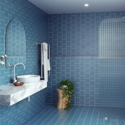 Best Sale ???? Glass Warehouse 78" Frameless Shower Door, Ed Panel Fluted Radius, Brushed Nickel, 32" Right ????