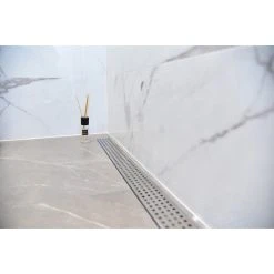 Outlet ???? Linear Shower Drain, Brushed Nickel Square Design By Serene Drains, 35" ???? 12 Outlet ???? Linear Shower Drain, Brushed Nickel Square Design By Serene Drains, 35" ???? -Grohe Shop e001cd670ec8fe20 1955 w800 h800 b0 p0