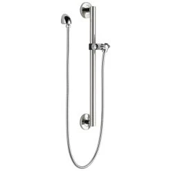 Deals ???? Delta Faucet Delta Adjustable Slide Bar/Grab Bar Assembly With Elbow, Chrome, 51600 ????