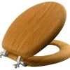 Cheap ???? Bemis Mfg Mayfair 9601CP378 Round Wood Veneer Toilet Seat With Chrome Hinge, Natural Oak ???? -Grohe Shop home design 277