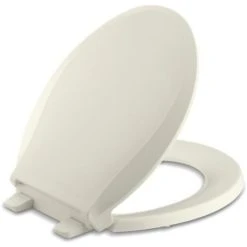 Promo ???? Kohler Cachet Quick-Release With Grip-Tight Round-Front Toilet Seat, Biscuit ????